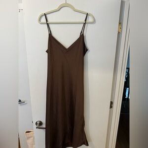 Wilfred Brown Midi Dress - Size M